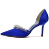 Women's Silk Satin With Pearl Closed Toe Stiletto Heel Evening Shoes sold by Lavetir