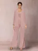Chiffon Sequins V-Neck Long Sleeves 3 Pieces Pantsuits with Jacket sold by Lavetir