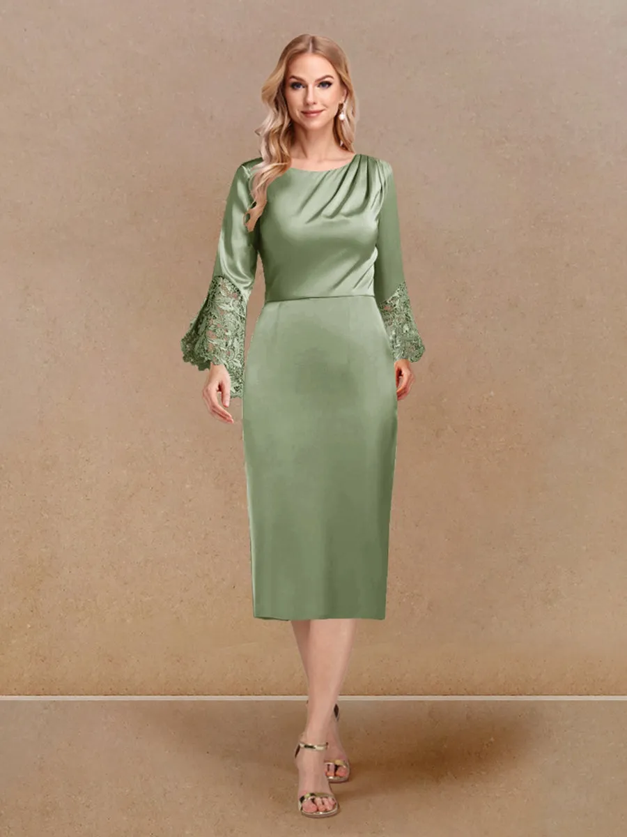 Sheath/Column Scoop Long Sleeves Evening Dresses with Appliques sold by Lavetir product image thumbnail 4