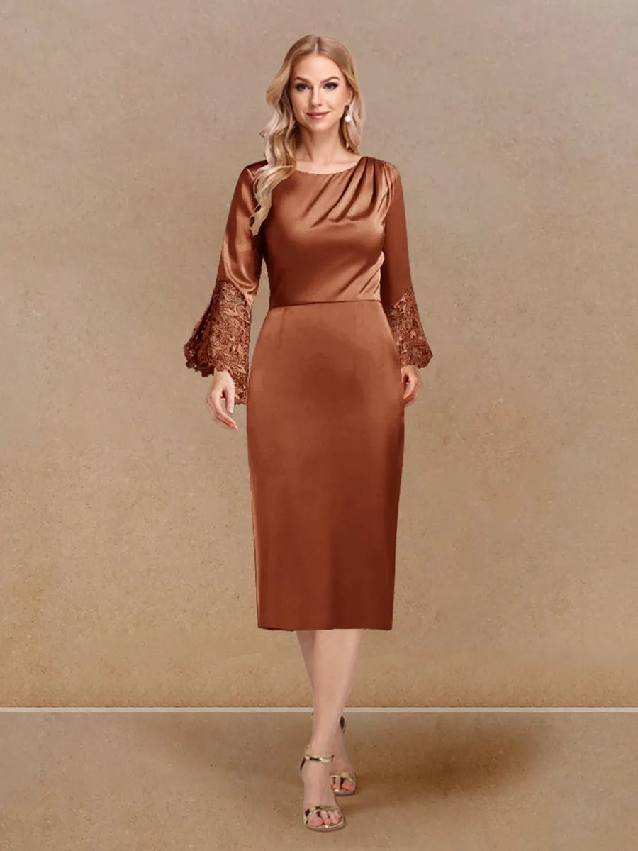 Sheath/Column Scoop Long Sleeves Evening Dresses with Appliques sold by Lavetir product image thumbnail 5