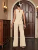 Chiffon Scoop Long Sleeves 3 Pieces Pantsuits with Jacket sold by Lavetir