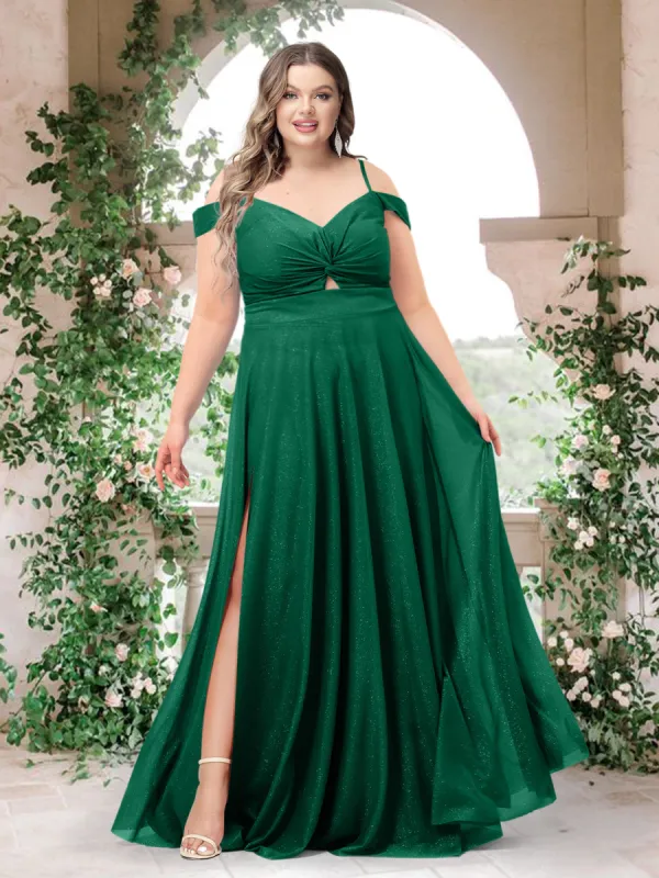 A-Line/Princess Sweetheart Ruffles Plus Size Bridesmaid Dresses sold by Lavetir