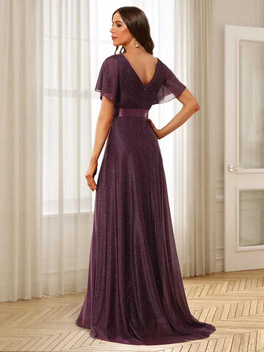 A-Line/Princess V-Neck Floor-Length Ruffles Bridesmaid Dresses sold by Lavetir product image thumbnail 2