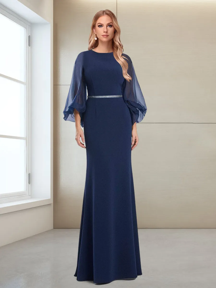Trumpet/Mermaid Scoop 3/4 Sleeves Floor-Length Mother of the Bride Dresses sold by Lavetir