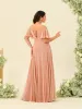 A-Line/Princess Floor-Length Off-the-Shoulder Bridesmaid Dresses sold by Lavetir