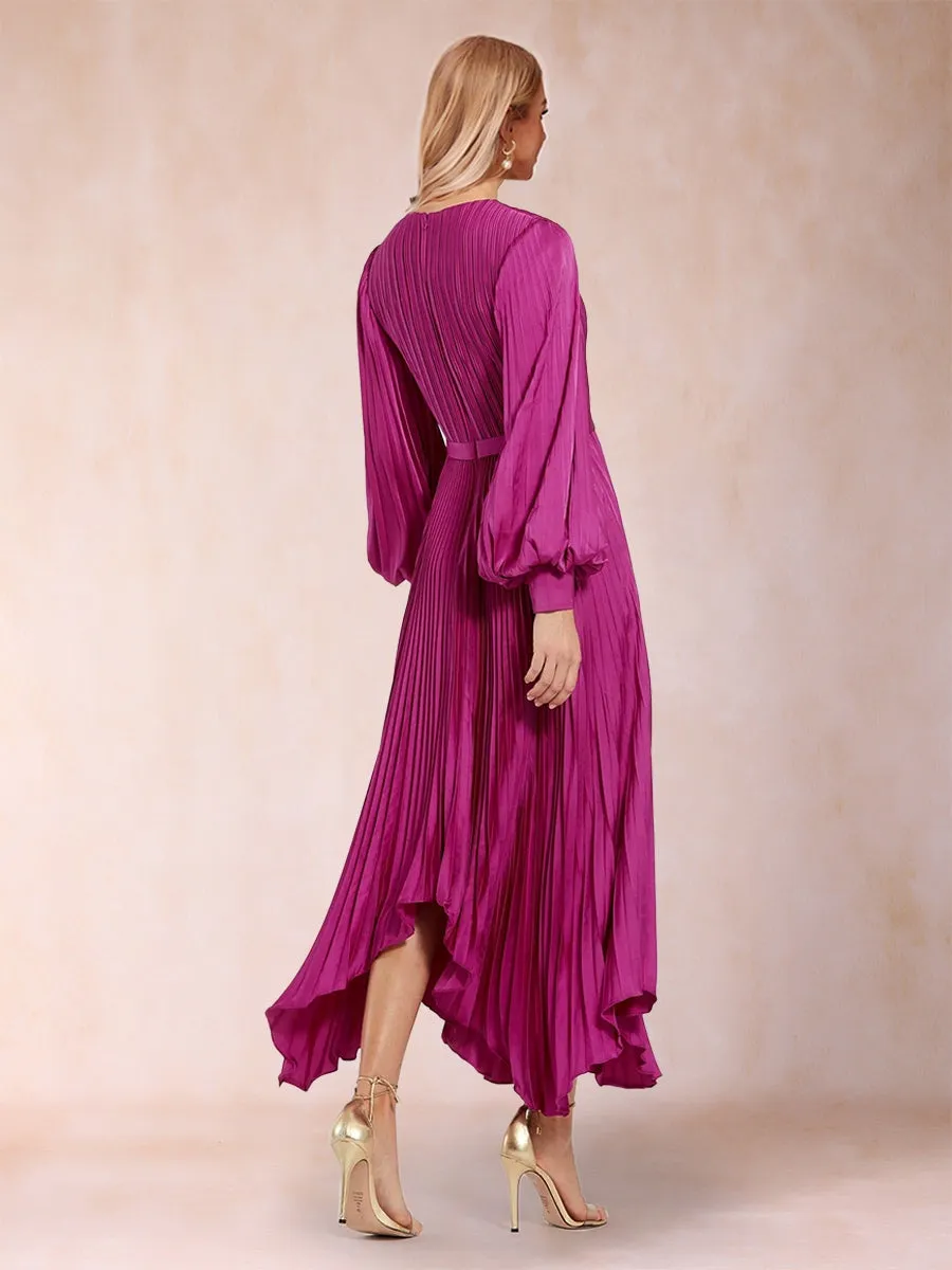 A-Line/Princess Scoop Neck Ankle-Length Mother of the Bride Dresses With Pleats & Belt sold by Lavetir product image thumbnail 2