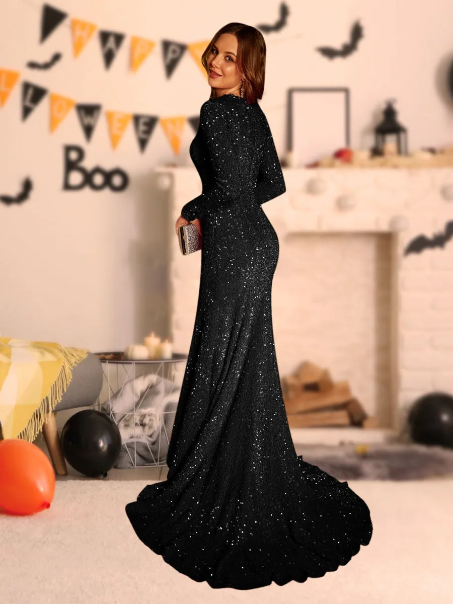 Trumpet/Mermaid U-Neck Long Sleeves Long Tight Halloween Dresses sold by Lavetir product image thumbnail 2