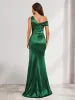 Sheath/Column V-Neck Sleeveless Floor-Length Ruched Satin Bridesmaid Dresses with Split Side sold by Lavetir