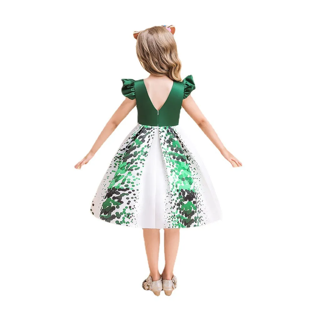Scoop Sleeveless Knee-Length Printed Floral Christmas Dresses with Bow(s) sold by Lavetir product image thumbnail 2