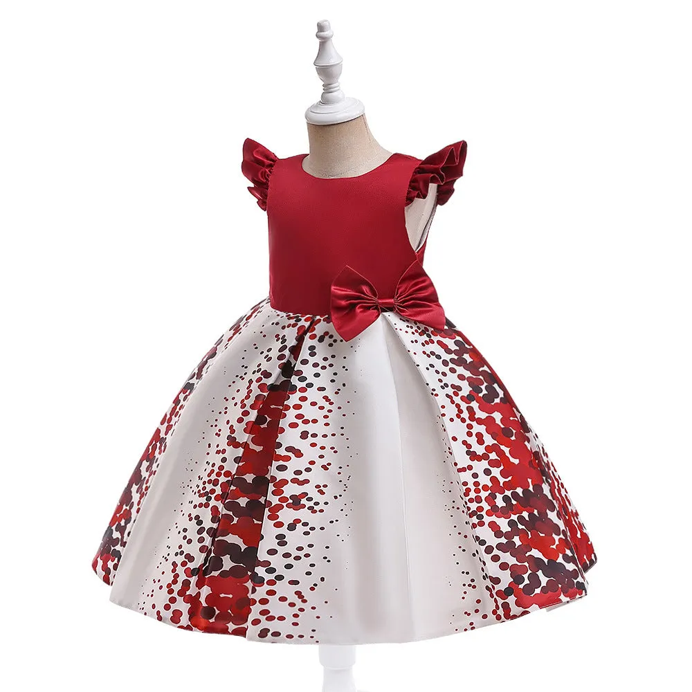 Scoop Sleeveless Knee-Length Printed Floral Christmas Dresses with Bow(s) sold by Lavetir product image thumbnail 4