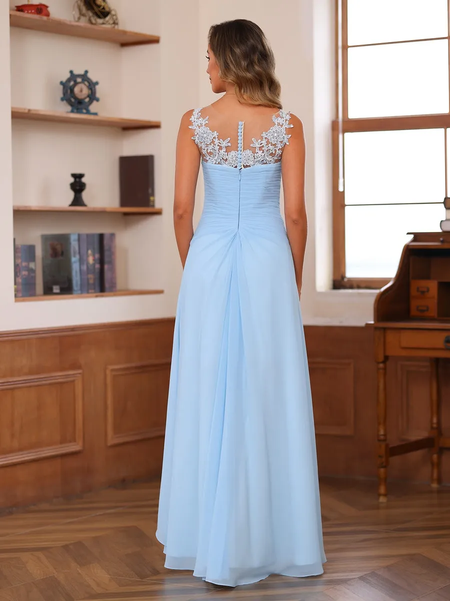 A-Line/Princess V-Neck Appliques Ruched Mother of the Bride Dresses with Cape sold by Lavetir product image thumbnail 5