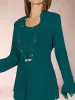 Sheath/Column Chiffon Scoop Long Sleeves 2 Pieces with Rhinestone & Jacket sold by Lavetir