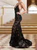 Trumpet/Mermaid V-Neck Sleeveless Evening Dresses with Applique sold by Lavetir