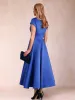 A-Line/Princess V-Neck Short Sleeves Mother of the Bride Dresses with Sash sold by Lavetir