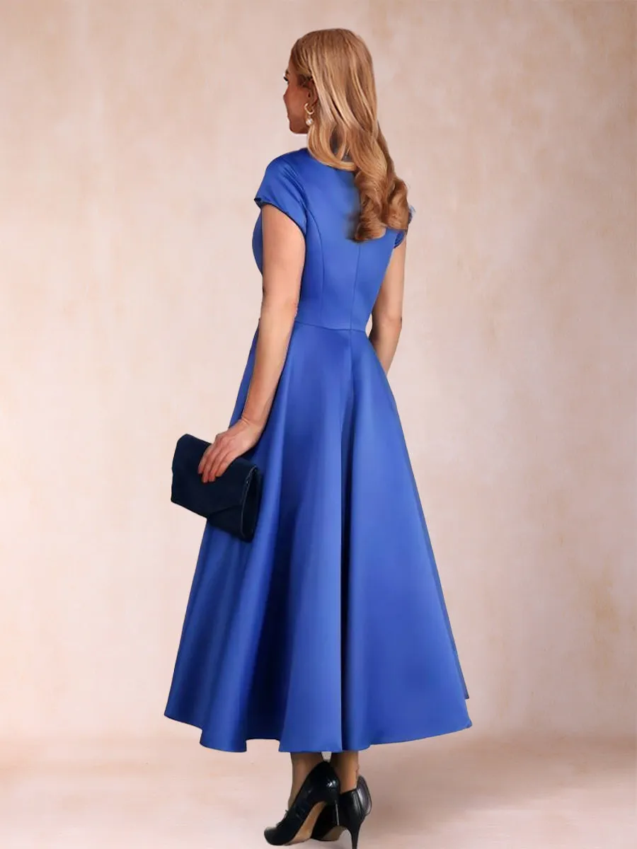 A-Line/Princess V-Neck Short Sleeves Mother of the Bride Dresses with Sash sold by Lavetir product image thumbnail 2