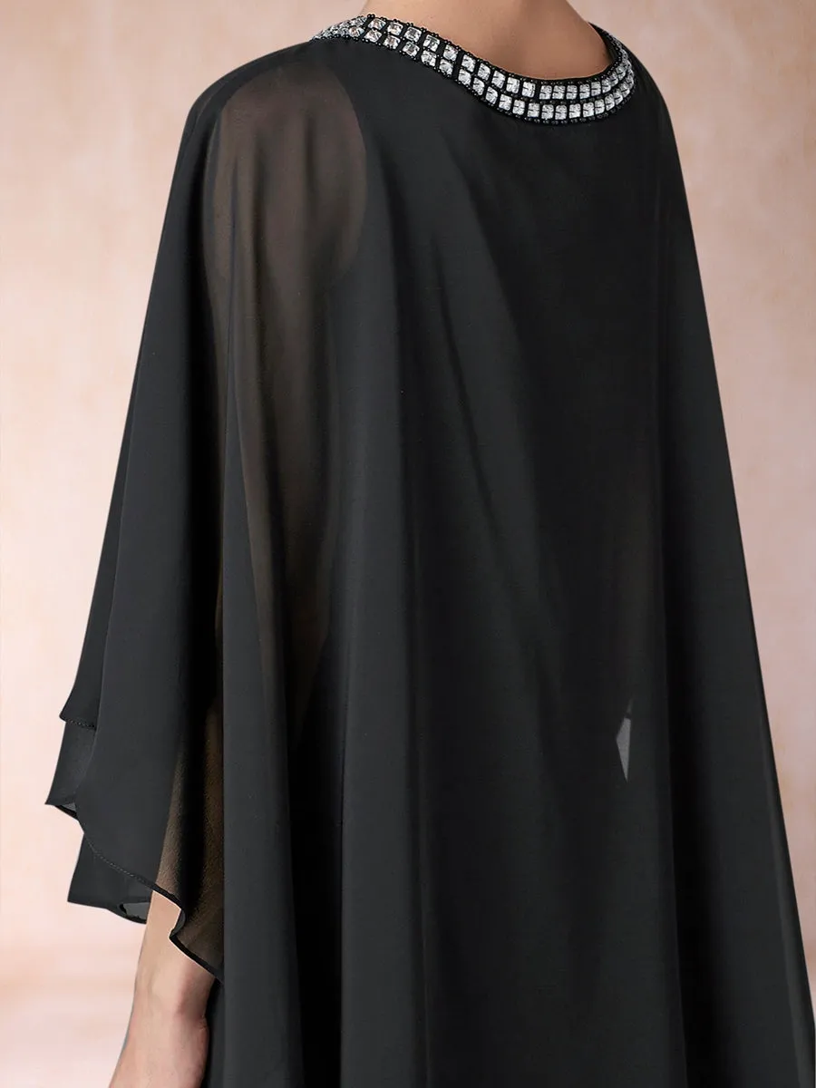 A-Line/Princess Scoop 3/4 Sleeves Mother of the Bride Dresses with Ruched sold by Lavetir product image thumbnail 5