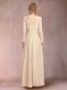 A-Line/Princess Scoop Long Sleeves Mother of the Bride Dresses with Applique sold by Lavetir