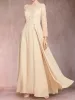 A-Line/Princess Scoop Long Sleeves Mother of the Bride Dresses with Applique sold by Lavetir
