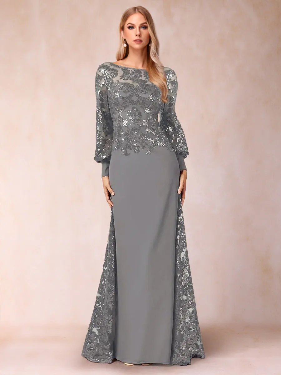 A-Line/Princess Scoop Long Sleeves Mother of the Bride Dresses with Applique sold by Lavetir