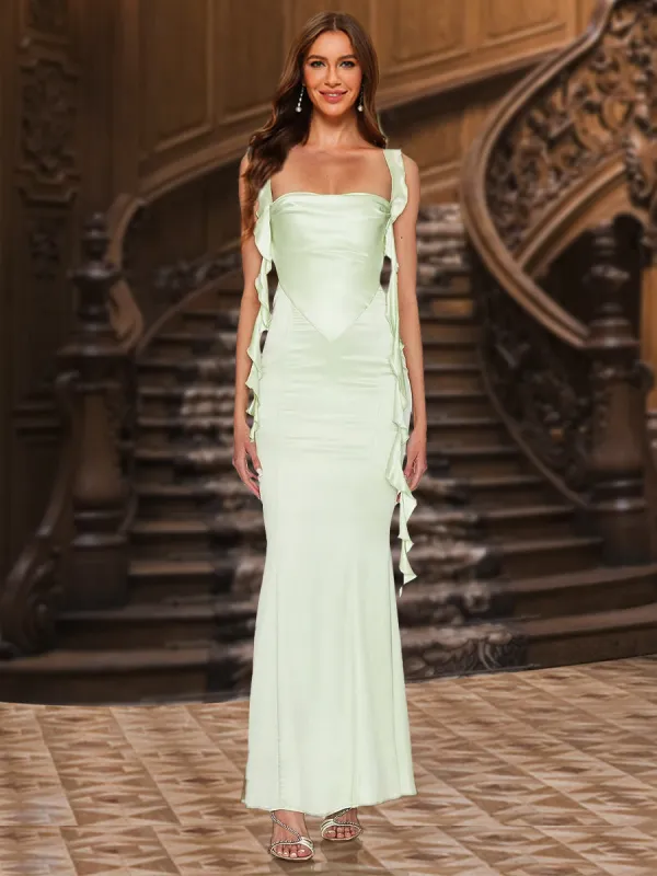 Trumpet/Mermaid Scoop Sleeveless Evening Dresses with Watteau Train sold by Lavetir