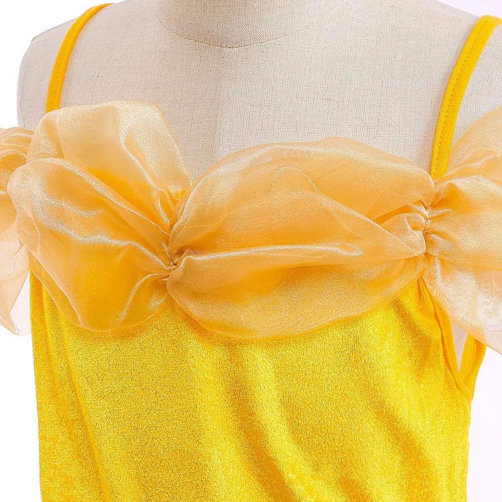 Princess Ball Gown Cold Shoulder Tiered Christmas Dresses with Sleeves sold by Lavetir product image thumbnail 4