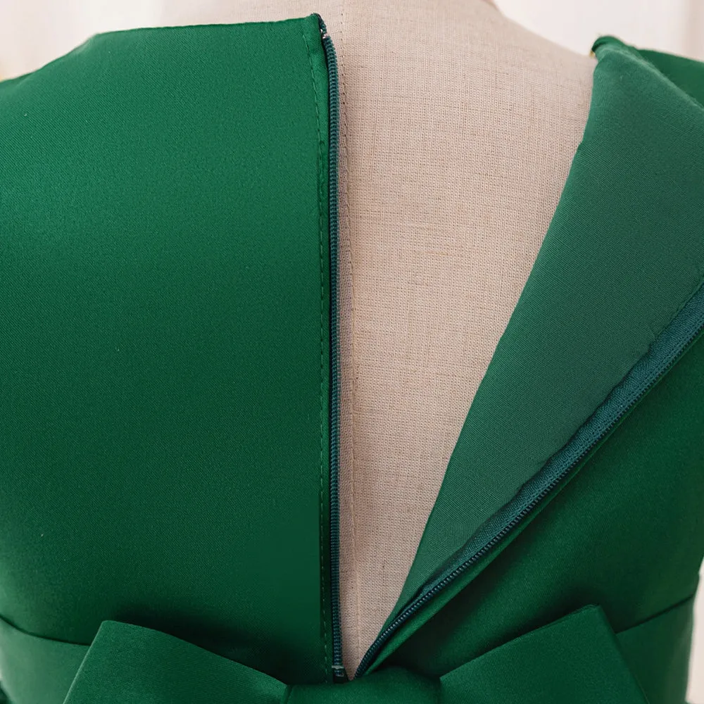 A-Line/Princess Scoop Puff Sleeves Christmas Dresses with Sequins sold by Lavetir product image thumbnail 5