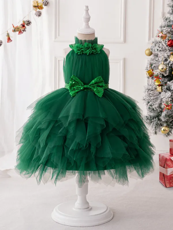 Ball Gown Halter Sleeveless Christmas Dresses with Bow Knot sold by Lavetir