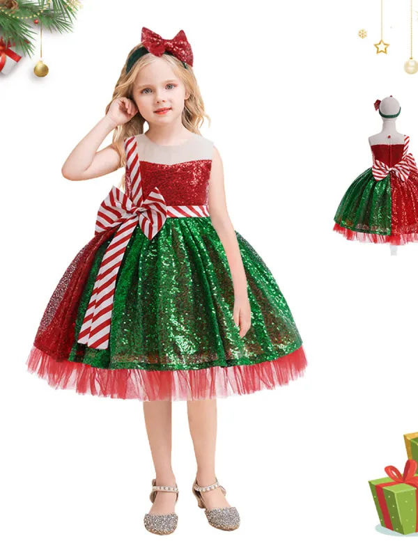 Ball Gown Scoop Sleeveless Christmas Dresses with Bow Knot sold by Lavetir
