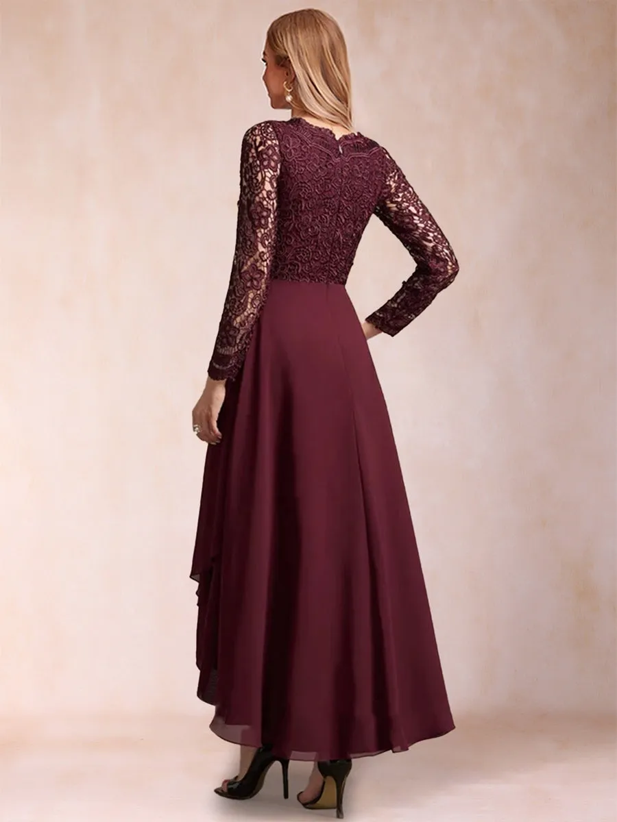 A-Line/Princess V-Neck Long Sleeves Mother of the Bride Dresses with Applique sold by Lavetir product image thumbnail 2