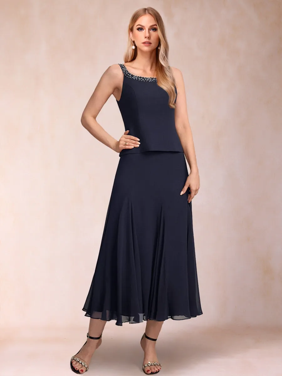 A-Line/Princess Scoop 3/4 Sleeves 2 Pieces Mother of the Bride Dresses with Sequins sold by Lavetir product image thumbnail 3