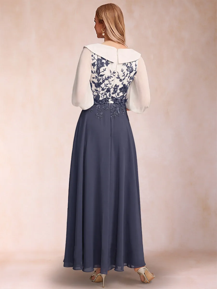 A-Line/Princess V-Neck Half Sleeves Mother of the Bride Dresses with Ruffles sold by Lavetir product image thumbnail 2