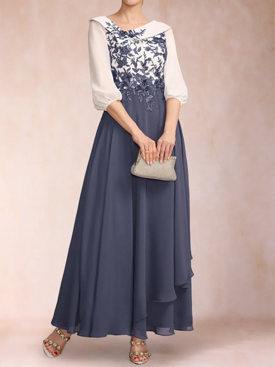 A-Line/Princess V-Neck Half Sleeves Mother of the Bride Dresses with Ruffles sold by Lavetir product image thumbnail 5