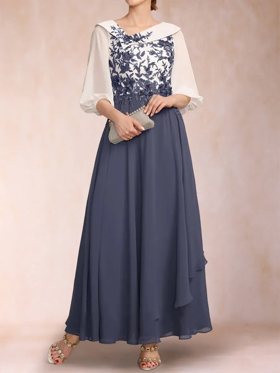 A-Line/Princess V-Neck Half Sleeves Mother of the Bride Dresses with Ruffles sold by Lavetir product image thumbnail 4