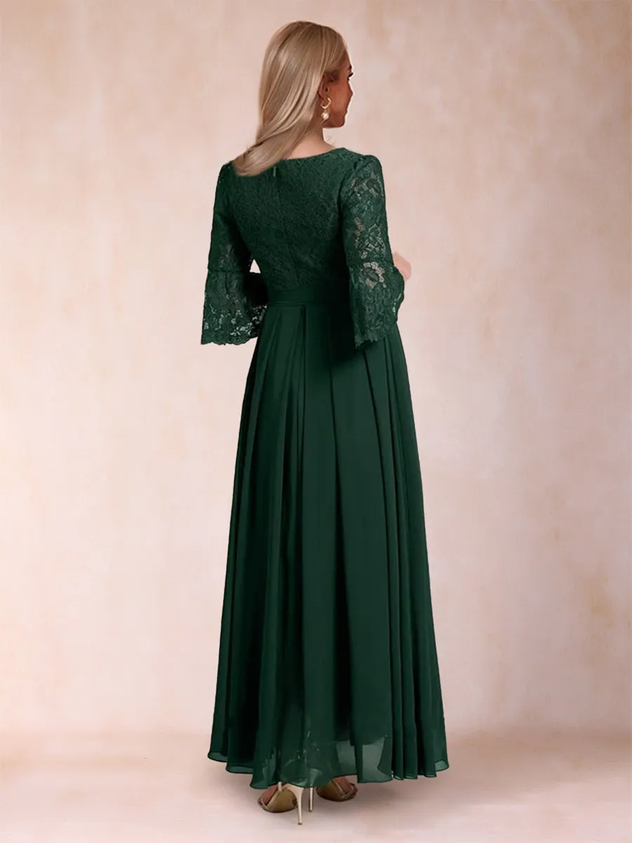 A-Line/Princess Scoop 3/4 Sleeves Mother of the Bride Dresses with Lace sold by Lavetir product image thumbnail 2