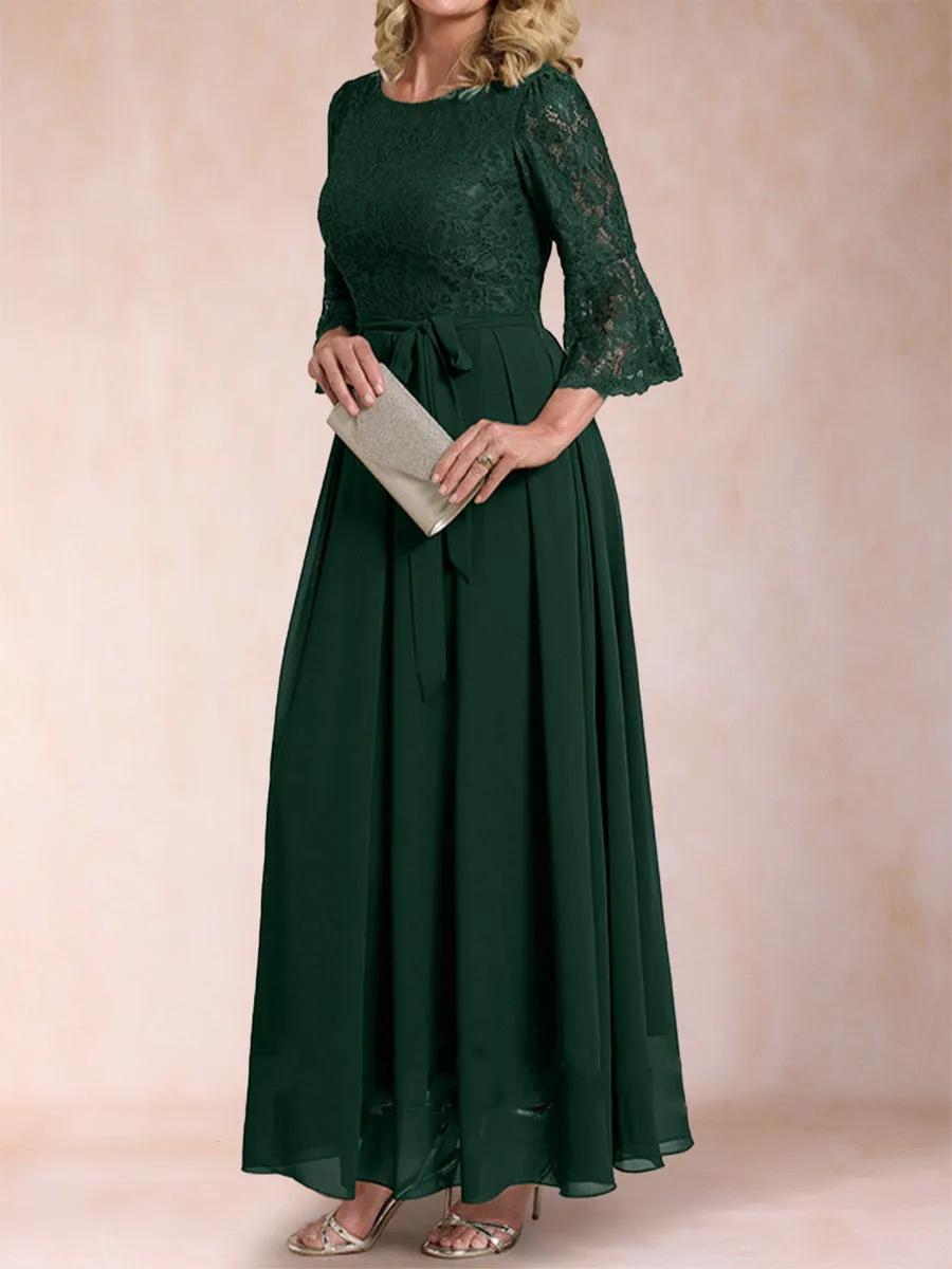 A-Line/Princess Scoop 3/4 Sleeves Mother of the Bride Dresses with Lace sold by Lavetir product image thumbnail 5