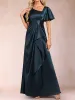 A-Line/Princess V-Neck Short Sleeves Mother of the Bride Dresses with Sash sold by Lavetir