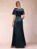 A-Line/Princess V-Neck Short Sleeves Mother of the Bride Dresses with Sash sold by Lavetir
