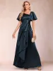 A-Line/Princess V-Neck Short Sleeves Mother of the Bride Dresses with Sash sold by Lavetir