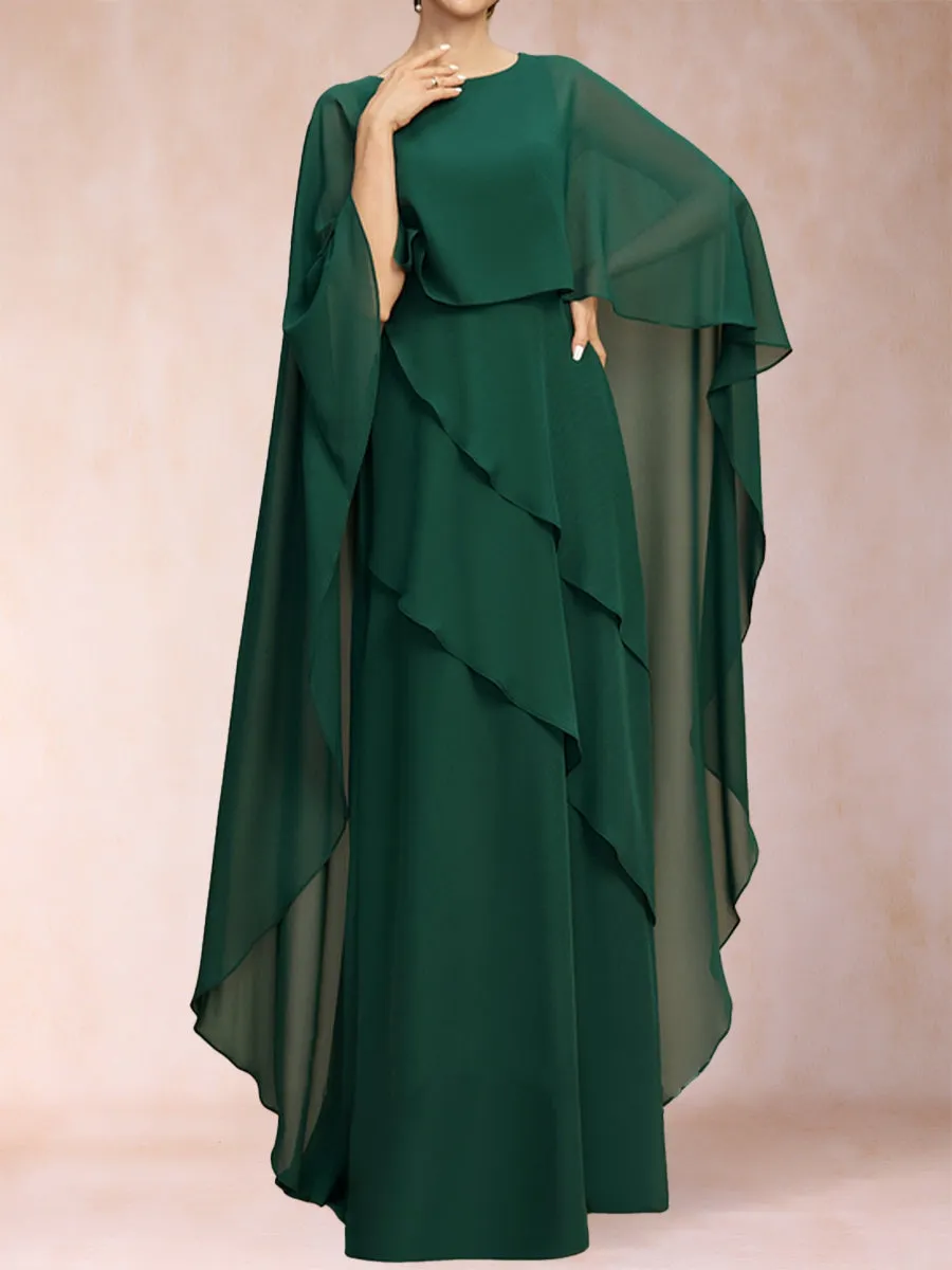 A-Line/Princess One Piece Scoop Mother of the Bride Dresses with Ruffles sold by Lavetir product image thumbnail 4