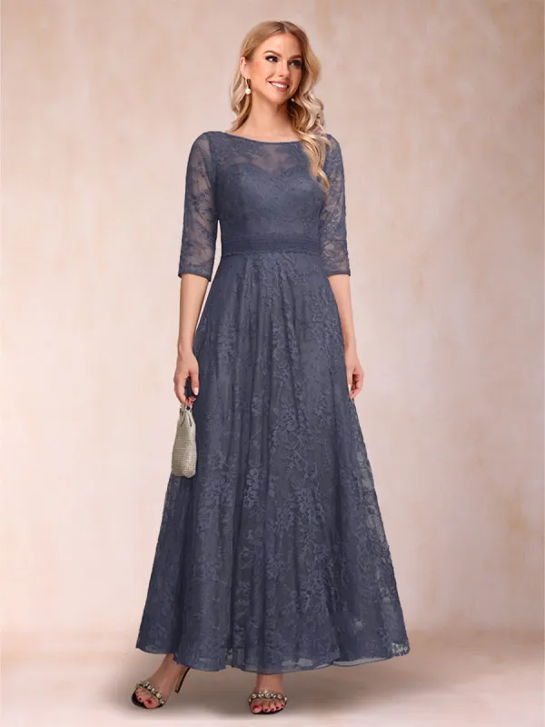 A-Line/Princess Scoop Half Sleeves Mother of the Bride Dresses with Applique sold by Lavetir