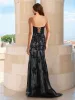 Sheath/Column Strapless Sleeveless Prom Dresses with Split Side sold by Lavetir