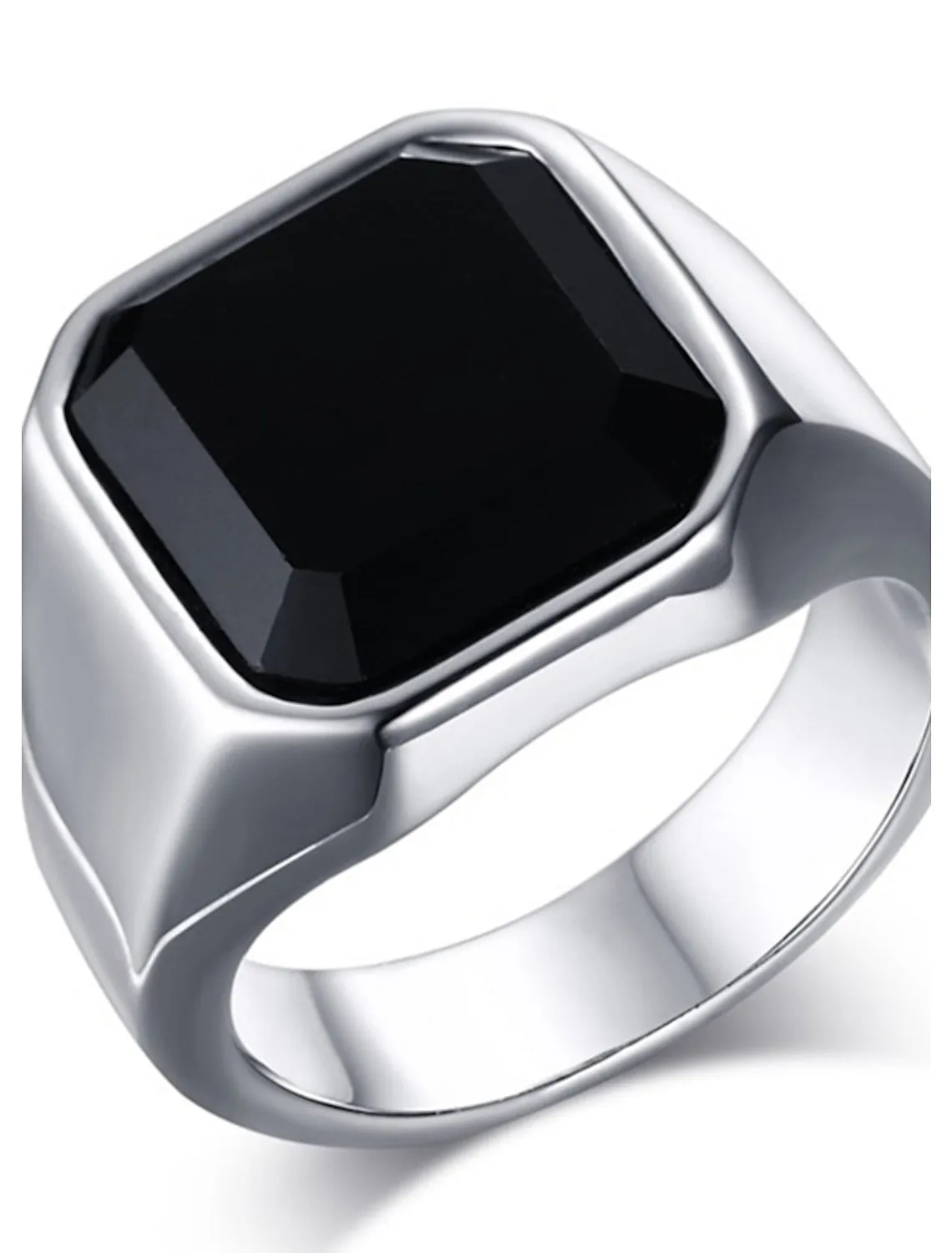 Men's Casual Daily Emerald Cut Rings sold by Lavetir