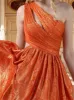 A-Line/Princess One-Shoulder Sleeveless Prom Dresses with Ruched sold by Lavetir