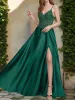 A-Line/Princess V-Neck Sleeveless Prom Dresses with Split Side sold by Lavetir