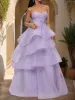 Ball Gown Sweetheart Sleeveless Tiered Prom Dresses sold by Lavetir