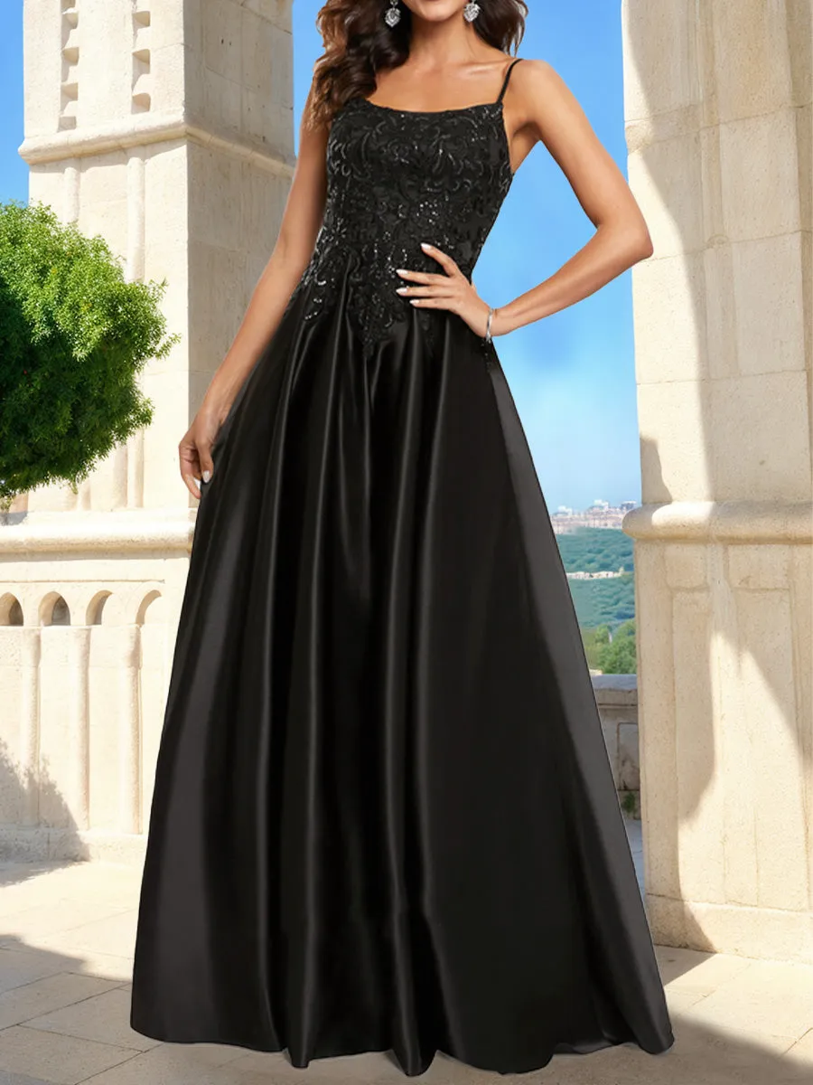 A-Line/Princess Scoop Sleeveless Sequins Prom Dresses sold by Lavetir product image thumbnail 3