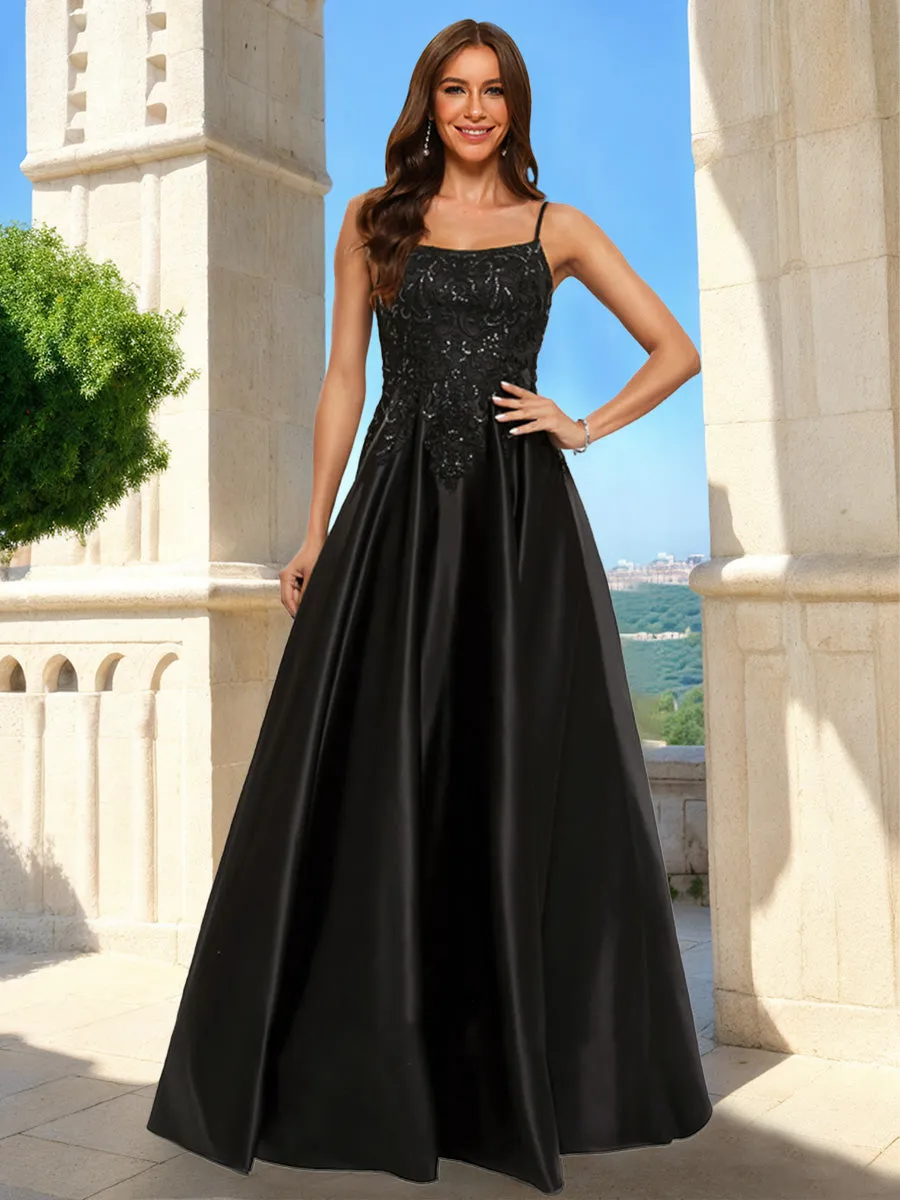 A-Line/Princess Scoop Sleeveless Sequins Prom Dresses sold by Lavetir