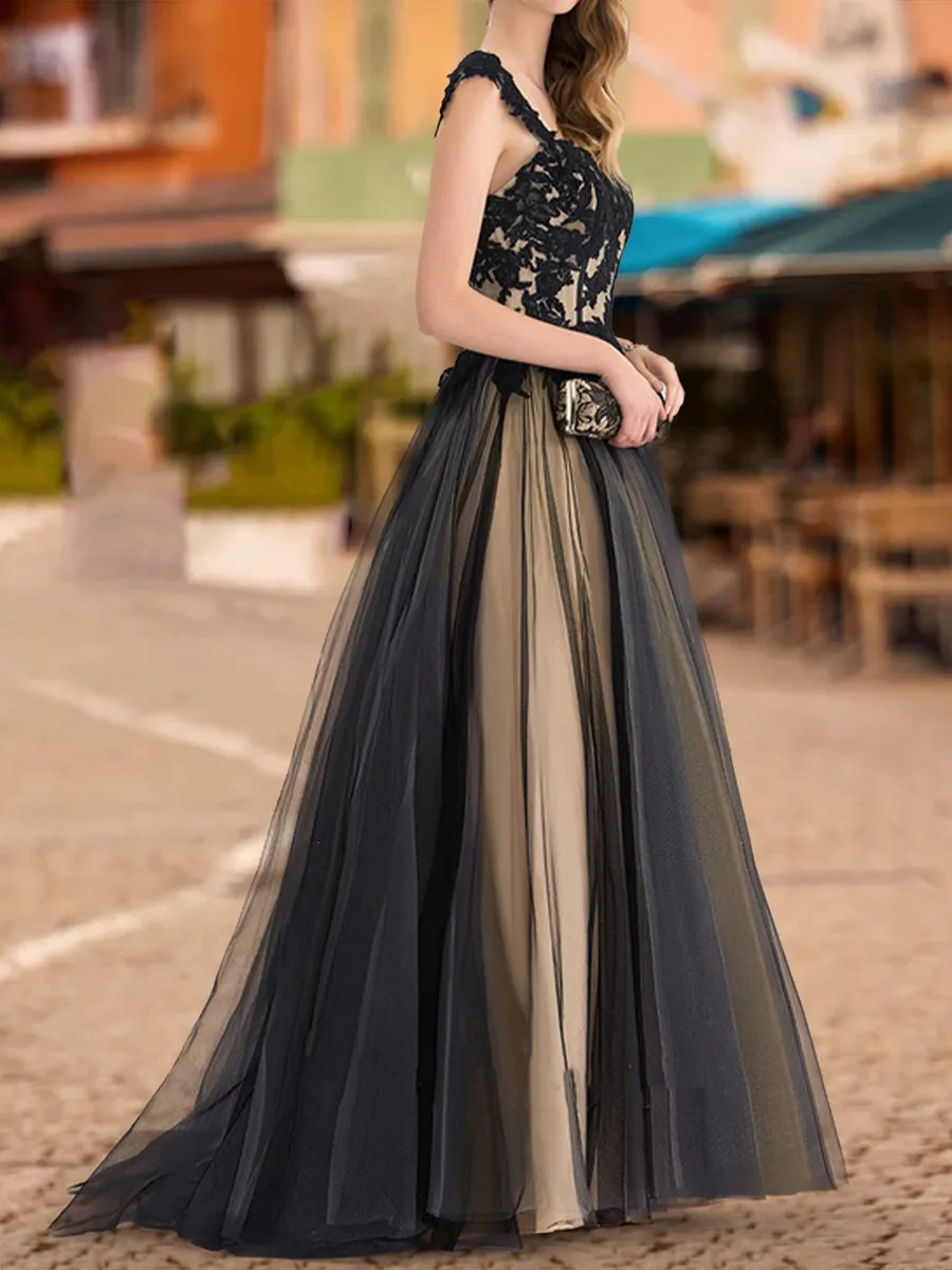 Ball Gown V-Neck Sleeveless Applique Prom Dresses sold by Lavetir product image thumbnail 3