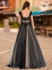Ball Gown V-Neck Sleeveless Applique Prom Dresses sold by Lavetir