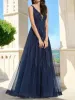 A-Line/Princess V-Neck Sleeveless Lace Prom Dresses sold by Lavetir